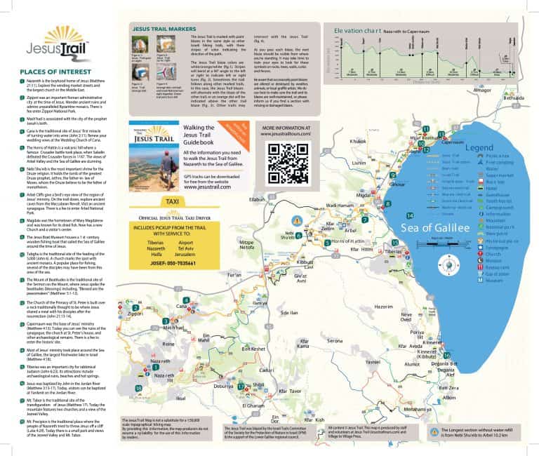 Digital and Paper Maps - Jesus Trail